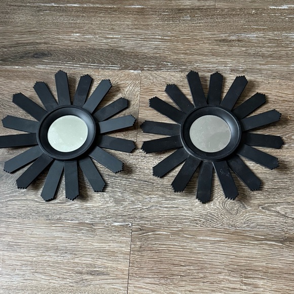 Other - Black Sunburst Wall Mirrors Set Of Two